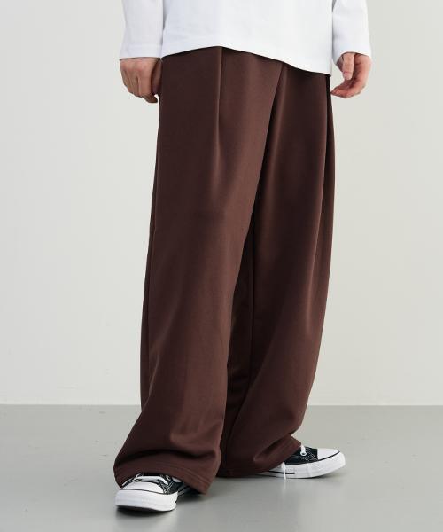 ARRAYED Comfy Reverse Pleated Sweatpants [Khaki]