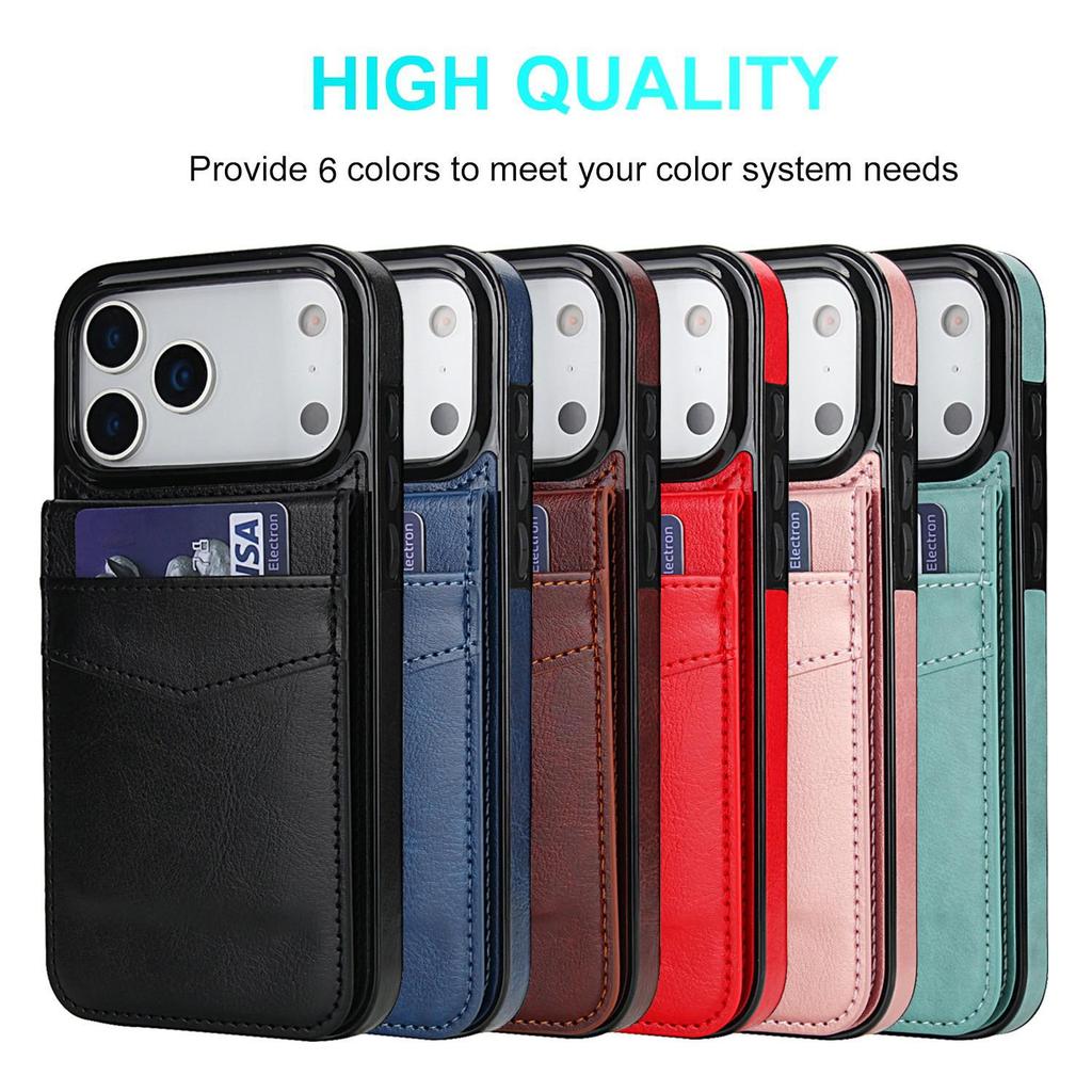 Apple iPhone 17 Pro Max Crazy Horse Leather Flip Case
