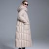 European and American white duck down winter new loose warm thickened cold-resistant down jacket women extended coat women