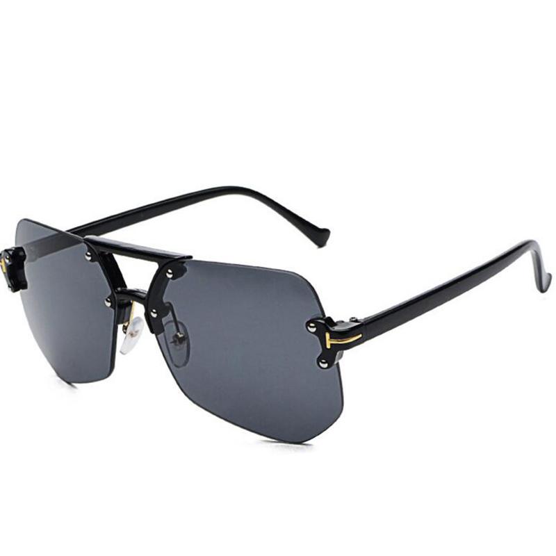 

Fashion Clear Transparent Glasses Big Frames For Women Men Male Spectacle Frames Rimless Irregular