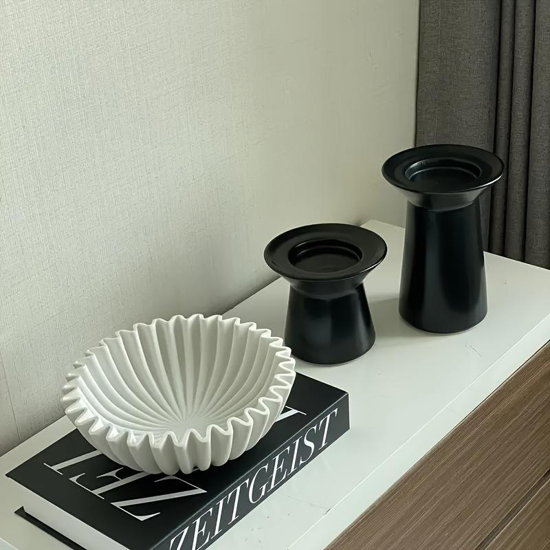 Lotus Leaf Resin Ruffle Bowl - Decorative Home Storage Box