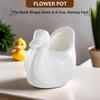Kleiner Pflanztopf in Entenform aus Kunststoff für Heimdeko und Schreibtisch | Dekorativer Tisch-Blumentopf für Wohnzimmer | Pflanzgefäße Gartendekorationsartikel