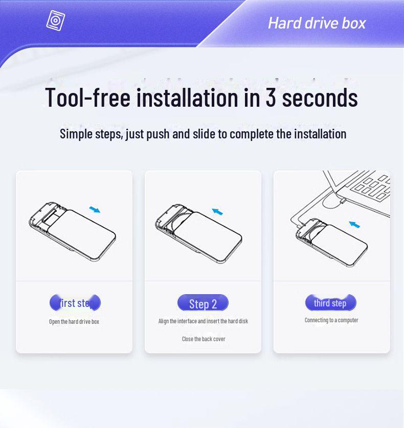 Orico 2,5" Externes Typ-C SATA SSD/HDD Gehäuse für Notebook