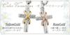 Hawaiian Jewelry Pair Necklace Surgical Stainless Steel Cross Scroll Infinity Accessories Pendant Gold Yellow [Rose & Gold]