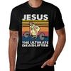 Vintage Jesus Der ultimative Deadlifter Lustiges Workout Fitnessstudio Retro Edition Geschenk Klassisches T-Shirt Sommerurlaub Lässiges T-Shirt