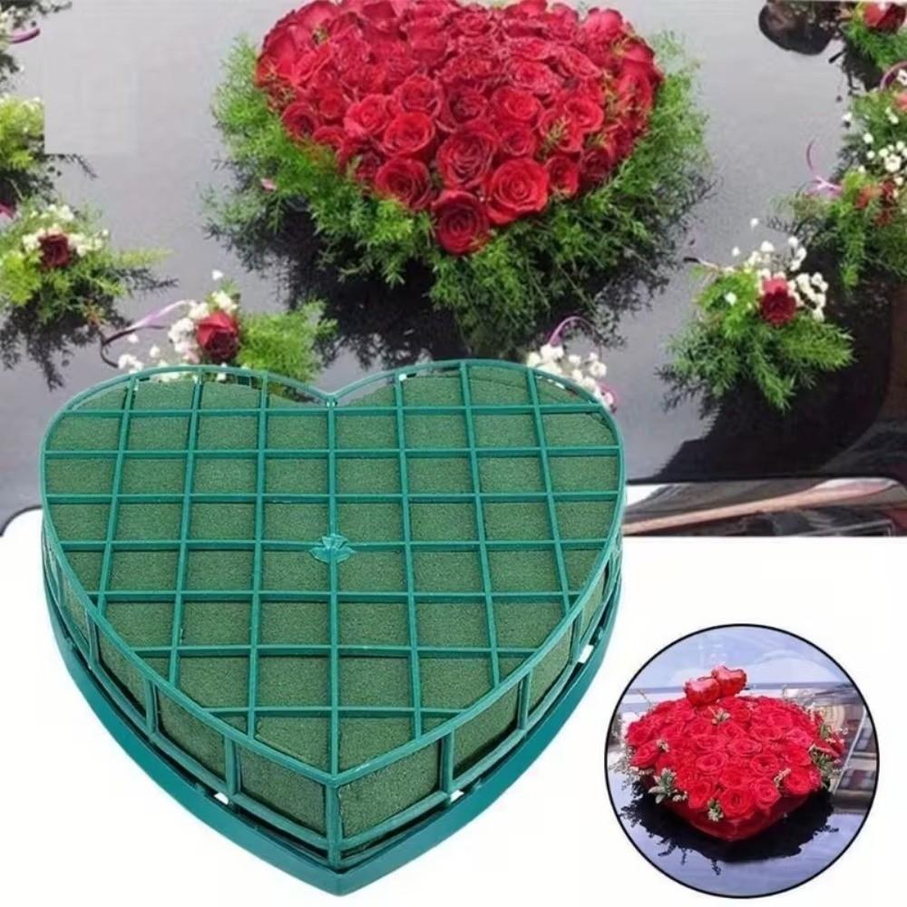with Suction Cup Floral Arrangement Foam Heart Shaped Floral Foam Cage Tray  Party Decoration