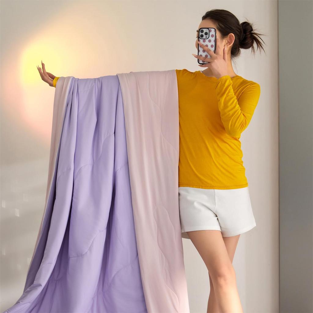Class A Deep Sleep Cooling Quilt - Ice Silk Soy Fiber, Single/Double, Gift Box Set
