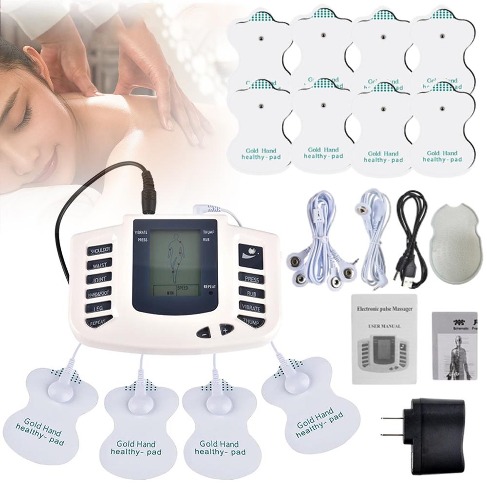 JR309 Komplett sett Fysioterapi Tens Muskelstimulator Elektrisk EMS Helkroppsmassasjeapparat Digital terapi Slankemaskin Stimulator