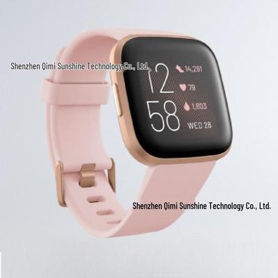 Kompatibles Silikon-Sportarmband für Fitbit Versa 2 & Versa Lite - Offizieller Stil Farbschnalle Ersatz
