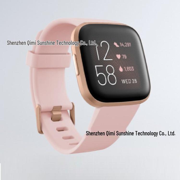 Kompatibles Silikon-Sportarmband für Fitbit Versa 2 & Versa Lite - Offizieller Stil Farbschnalle Ersatz