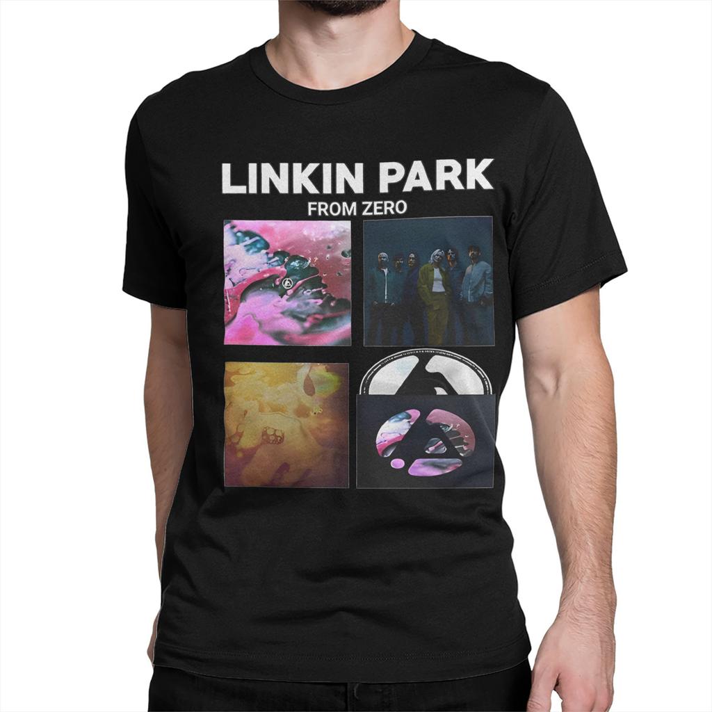 Men Women's Music Band Linkinparks Logo T Shirts Rock Pure Cotton Clothes Short Sleeve Round Collar Tee Shirt Gift T-Shirts