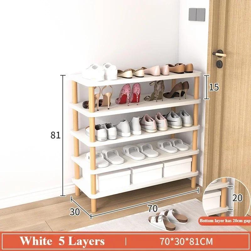 Wooden Shoe Rack Entrance Shoe Cabinet Household Multilayer Storage Rack Spacesaving Big Capacity Multifunctional Storage Shelf 28730₽