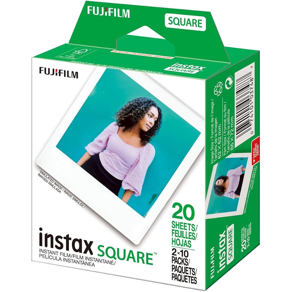 Fujifilm Instax Square Instant Color Film 2-Pack Twin Pack