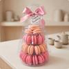 Macaron Displaydoos Georganiseerd 4-Laags Dessertschaal Elegant voor Feestbedankjes