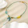 Flower Beach Ocean Series Necklace Starfish Blue Bead Necklace  Gift