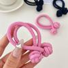 Solid Color Chinese Knot Hair Rope Elastic Korean Rubber Band Elegant Elastic Hair Ring  Daily