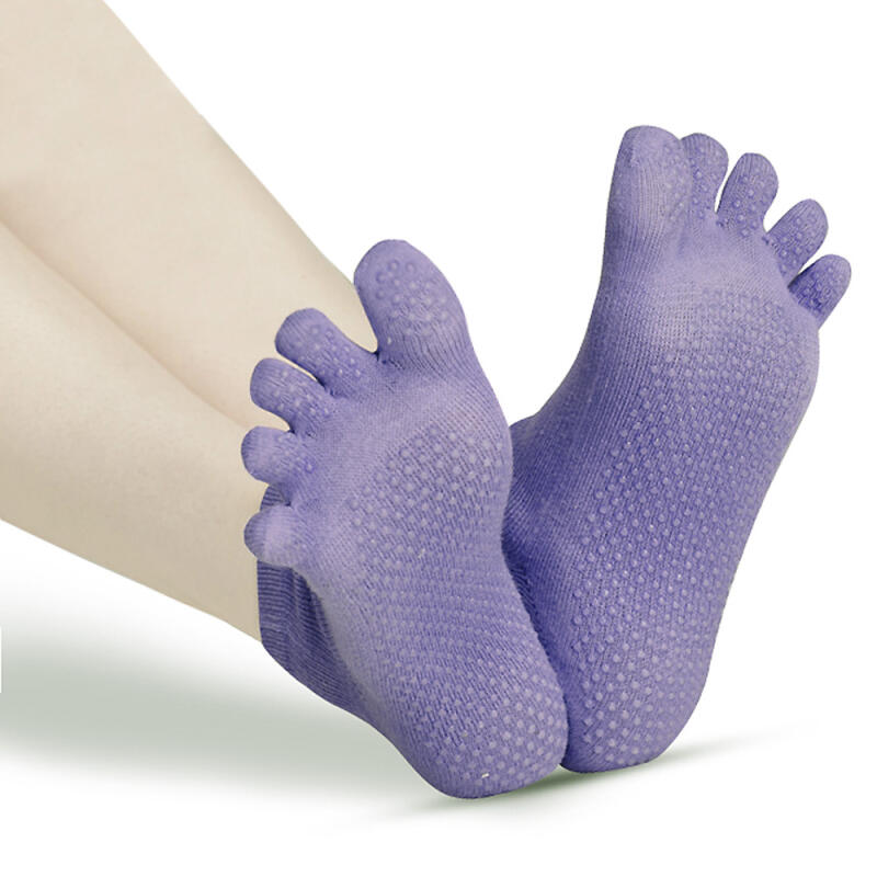 3 pairs of women's non-slip Pilates yoga socks (closed toe)