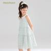 Mucmukn Girls' Plaid Bubble Cotton Sweet Suspender Dress