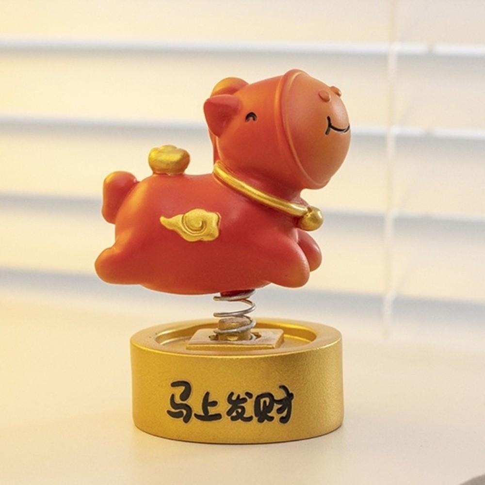 Pony Shape Horse Statue Cartoon New Year Desktop Ornament Zodiac Pony Ornaments  Home Decoration