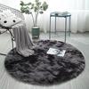 Super Soft Rug, Round Rug for Bedroom, 2X2M Black and White Checkered Round Rug Non-Slip High Pile Cute Soft Fluffy Rug for Bedroom Kids Room
