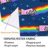 Nyan Cat Wandteppich Ästhetischer Wandbehang Gedruckter Stoffdecke Dekorative Wandteppiche für Schlafzimmer Wohnzimmer Heimdekoration