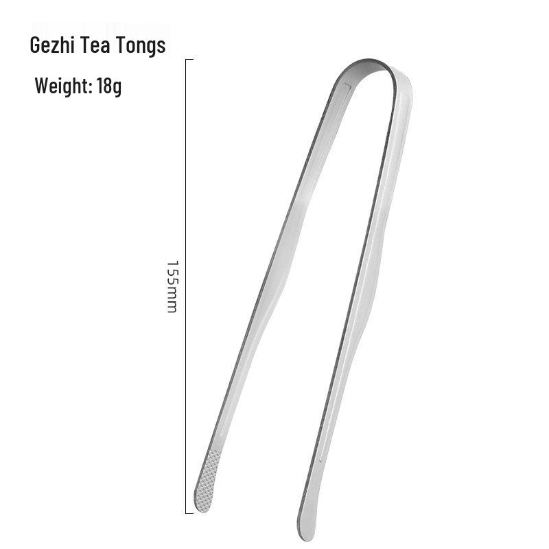 Pure Titanium Non-Slip Tea Tongs for Safe, Integrated Gongfu Tea Set Handling and Cup Cleaning
