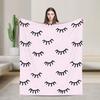 Eyelash Cartoon Eyelashes Blanket Fleece Autumn/Winter Multi-function Lightweight Thin Throw Blankets for Home Office Bedspreads