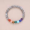 Koai 8mm Labradorite Chakra Power Stone Bracelet for Men Seven-Color
