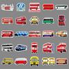 50 Cartoon Transportation Stickers for Kids: DIY Water Cup, Skateboard, Computer, Suitcase