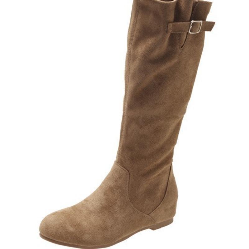 Royal sister style versatile tall knight boots women's autumn and winter new retro thin inner height increase but knee boots
