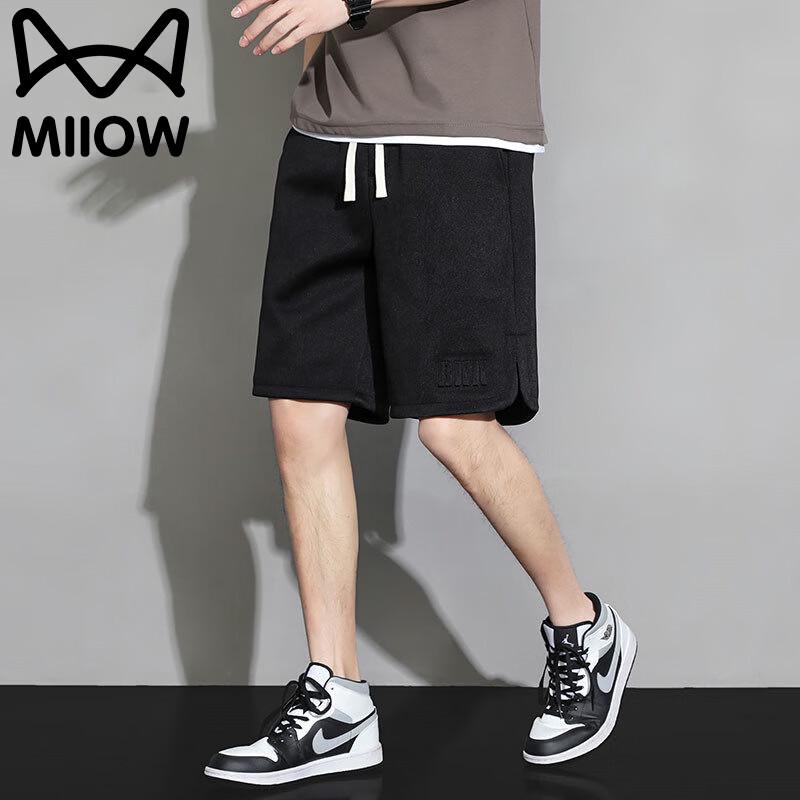 MiiOW Men s Casual Summer Straight-Leg Shorts L