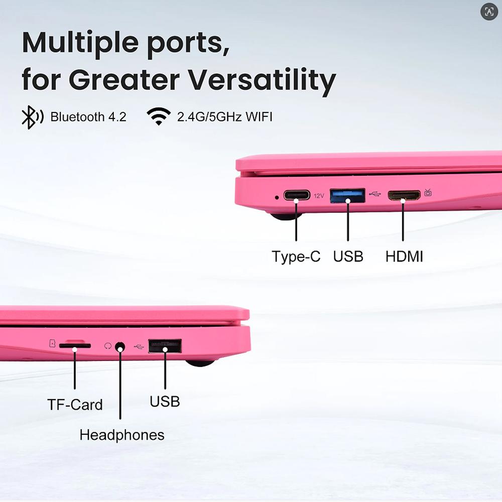 Mini 10.1inch Education Laptop Computer Windows11 Netbook Intel 8GB RAM 128GB SSD Laptop Computer for Learning