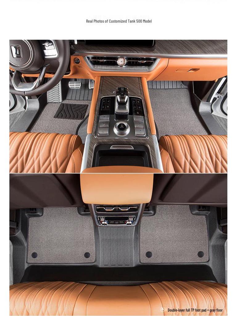Tank 500 Floor Mats: Fully Enclosed, All-Season, TPE for 5/7-Seater New Energy Models