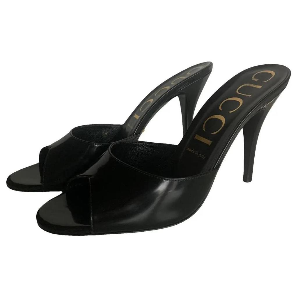 Gucci Slide Slippers Women's Black 593389 CLG00 1000