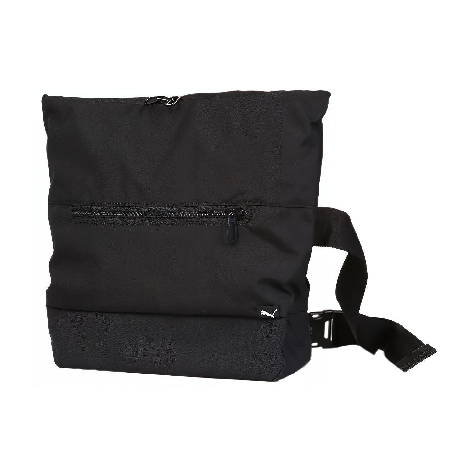 Puma Solid Color Sports Casual Zipper Shoulder Crossbody Bag Unisex Bags Black 075837-01 Black