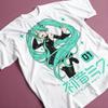 Summer Hatsune Miku Oversized Tshirt  Number  Signature Aqua Hair Print Casual Streetwear Tee For Unisex Women