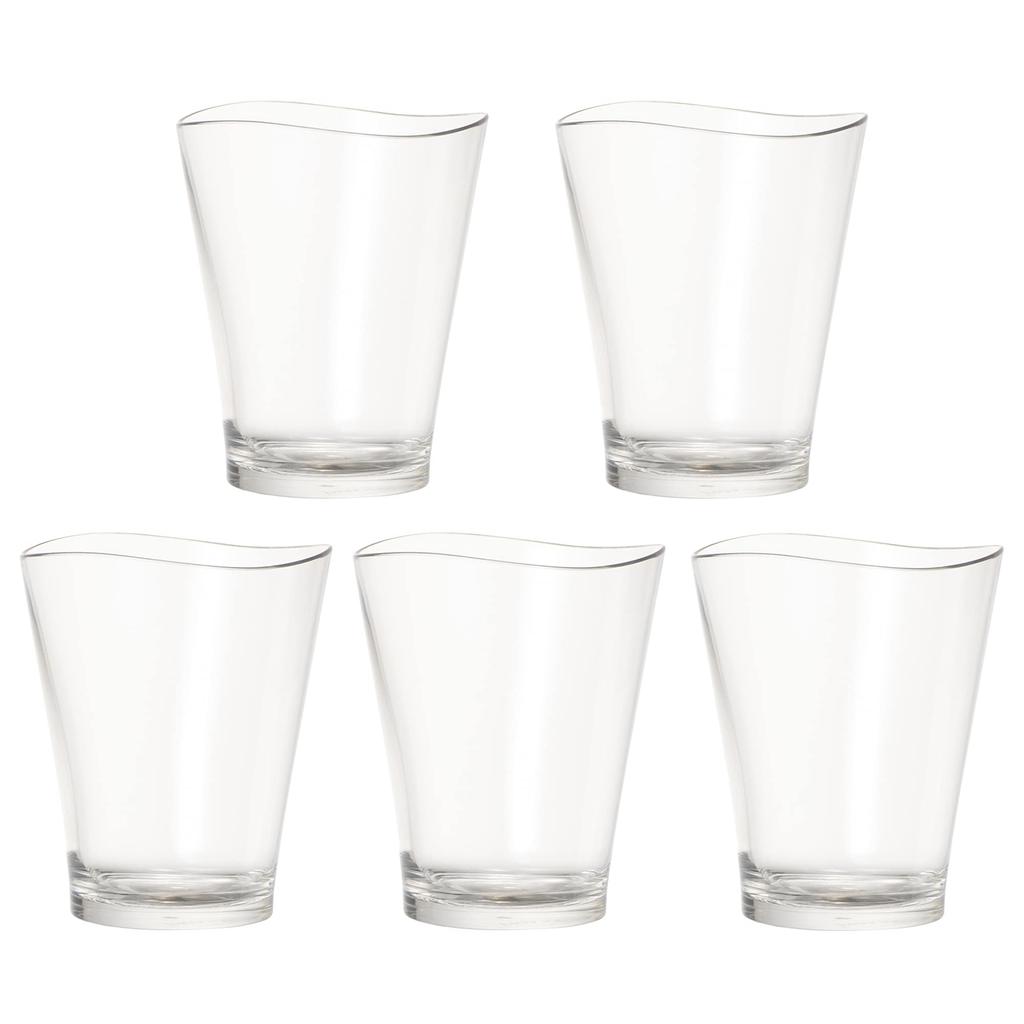 IJ Unbreakable Glass Set of 5 Gift Box 240ml Microwave Dishwasher Safe Made In Japan Outdoor Children Home Party Cute Stylish Transparent Gift Box