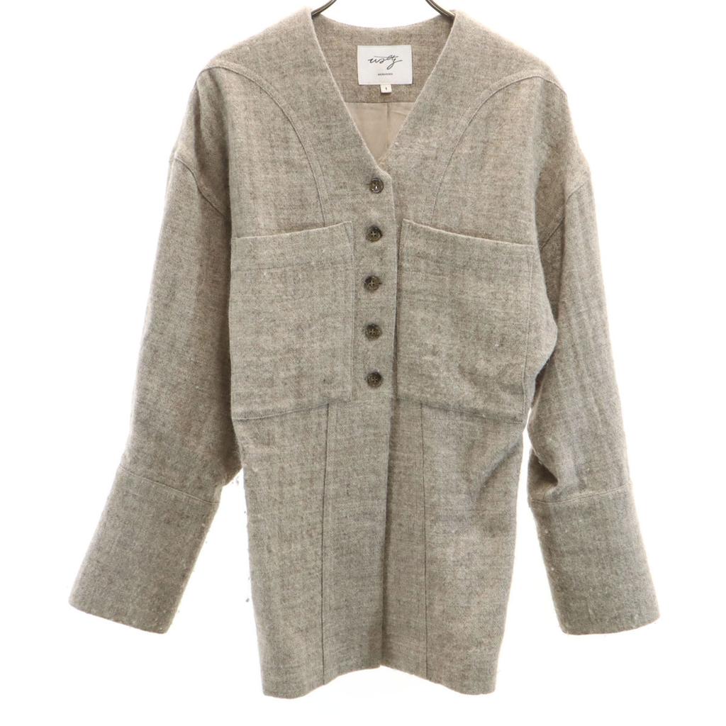 AKIRANAKA Made In Japan Linen Blend No Color Jacket 1 Gurege Women Used