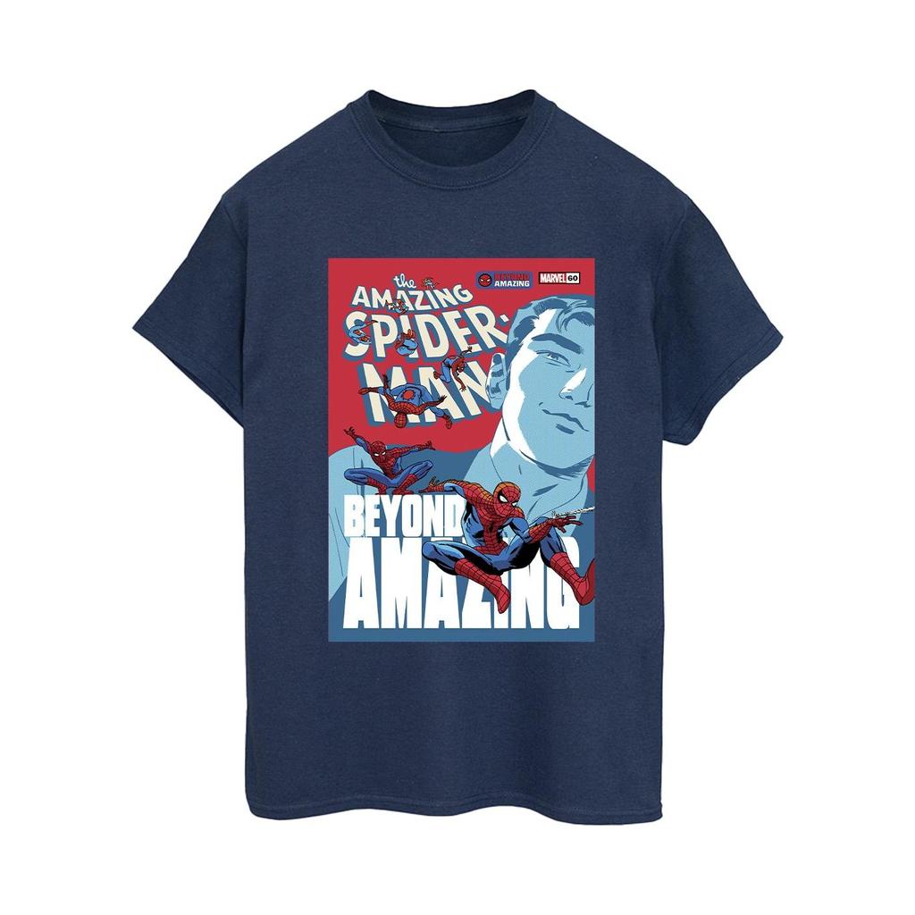 Marvel Womens/Ladies Spider-Man Beyond Amazing Cover Cotton Boyfriend T-Shirt