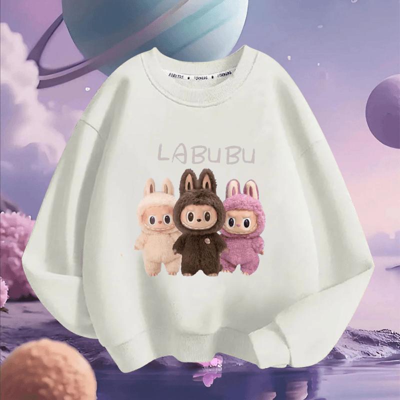 Children's LBB Loose Hoodie, Spring and Autumn Girls' Long-sleeved Casual Jacket