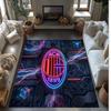 AC Milan Printed Flannel Area Rug Non Slip Soft Polyester Floor Carpet Indoor Decor Mat for Bedroom Living Room Sofa Game Room Home Decoration
