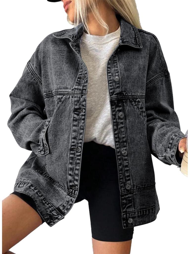 Europäische/Amerikanische Mode Damen Lockere Jeansjacke - Vielseitig für Frühling/Herbst