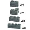 MOC Technical Bracket Bricks 1x2 1x1 Inverted Display Holder Building Blocks Compatible 36840