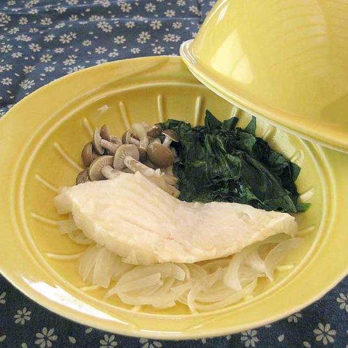 Arita Ware Microwave-Only Steamer Cooker (Arita Ware Yellow Glaze) Metabo