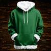 Women's Casual Fleece-lined Hoodie With Long Sleeves, Color, Pockets, Sweatshirt Top