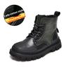 Children's British Style Velvet Ankle Boots Soft Sole Leather Boots