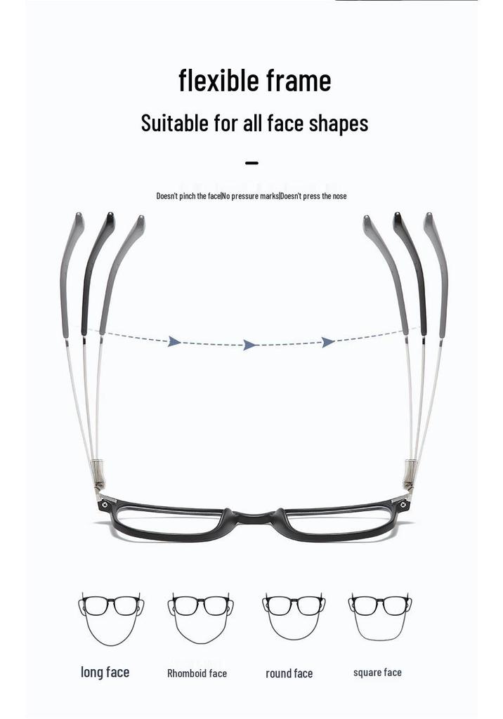 Occhiali da Sole Magnetici Polarizzati Clip-On per Miopia - Protezione UV, Montatura Quadrata, Visione Notturna, Unisex