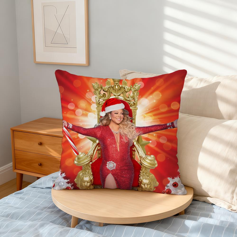 Singer M-Mariah C-Carey Merry Christmas cushion cover Home Office Convenient Nordic Simplicity Hit With Zipper Cushion Cover