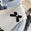 Women's V-Neck Contrast Bow Knit Vest