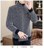 2025 Men's Woolen Windbreaker - Stand Collar, Short Jacket with Plus Velvet for Autumn/Winter